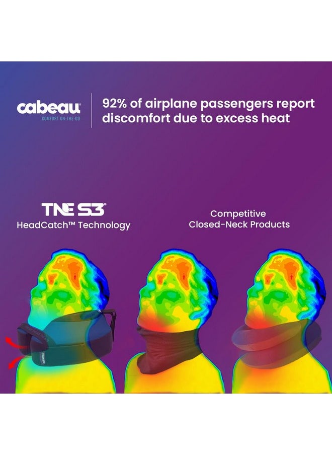 Cabeau - Cabeau Travel Neck Pillow for Airplanes - The Neck’s Evolution, TNE S3 - Supportive Memory Foam Design for Long Haul Flights - Attachable Seat Straps and 360° Support (Paris Lavender) - Image 1