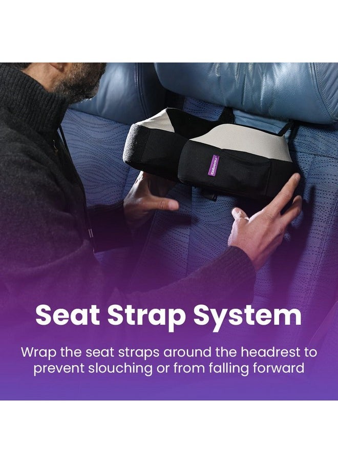 Cabeau - Cabeau Travel Neck Pillow for Airplanes - The Neck’s Evolution, TNE S3 - Supportive Memory Foam Design for Long Haul Flights - Attachable Seat Straps and 360° Support (Paris Lavender) - Image 1