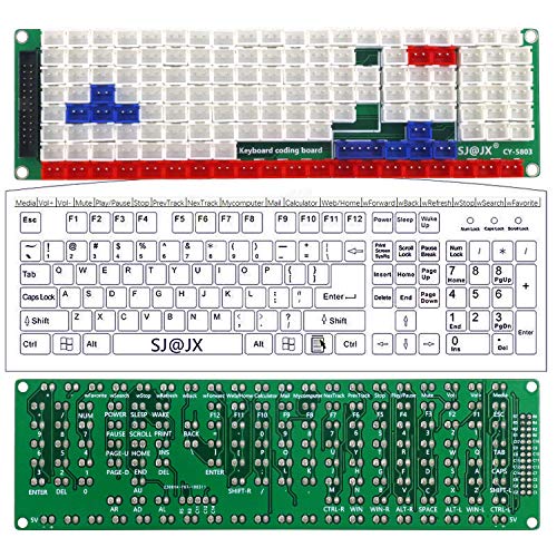 SJ@JX Development Keyboard Encoder Board Game Controller DIY LED Keyboard Development Board Media Music USB Encoder 104 Keys Arcade DIY Kit - Image 3