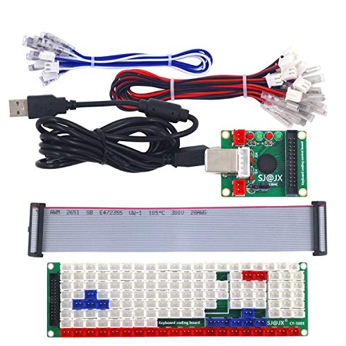 SJ@JX Development Keyboard Encoder Board Game Controller DIY LED Keyboard Development Board Media Music USB Encoder 104 Keys Arcade DIY Kit - Image 5
