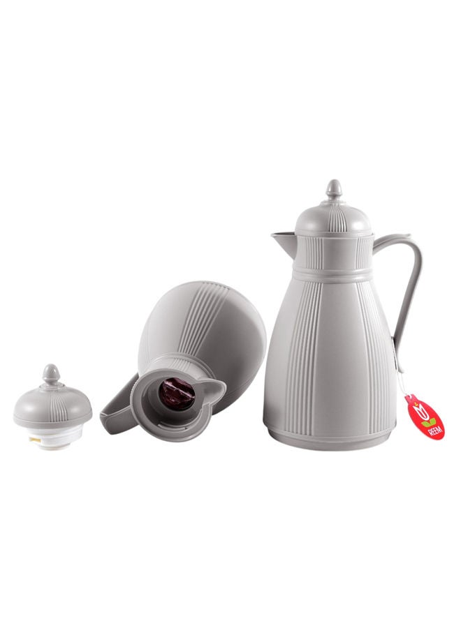 REEM 2-Piece Tea/Coffee Flask Set 0.7L & 1L Grey - Image 5