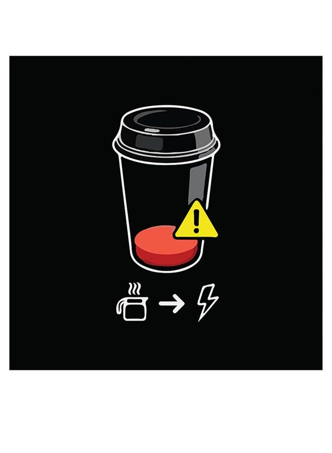 RYN Coffee Lovers Themed Wall Art Black/Red/Yellow 30x30cm - Image 2