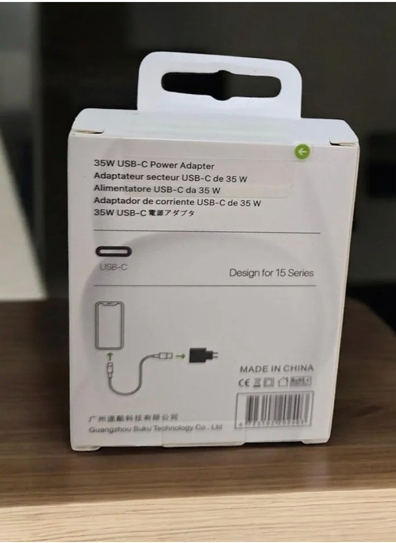 أكس-سكوت - شاحن سريع 35 واط PD من اكس-سكوت CH-240 ، محول طاقة USB-C بقدرة 35W , منفذ الطاقة 35 واط لشاحن سريع - لون أبيض غير مضمن كابل - Image 1