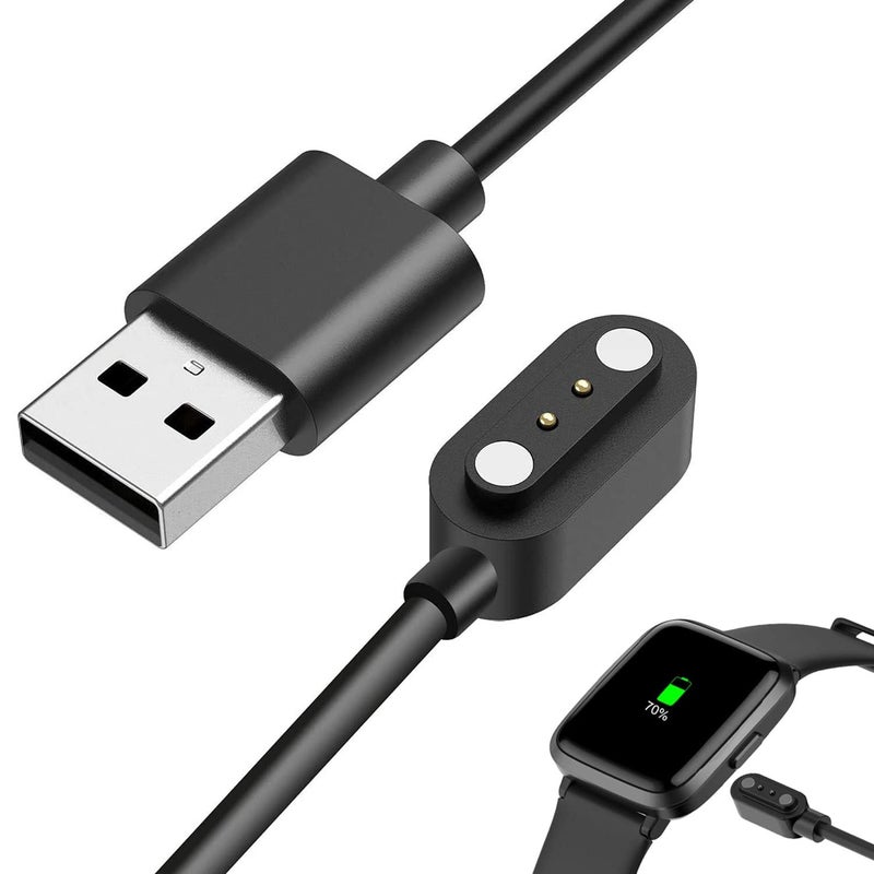 Mailink Smartwatch Charger, Magnetic Charging Cable for IDW13/15/16/17/19/21/23/25/26/28, ID208, GTX20, Replacement USB Magnetic Charger Compatible with VeryFit/VeryFitPro App Models Smart watch,, Black - Image 1