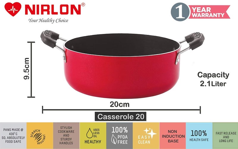 NIRLON 3 Layer Coated NonStick NonInduction Aluminium Cookware Gift Set Item 9Piece 26_FT13_KD12_AP_FT11_Cass20_TP24_3SPN - Image 2