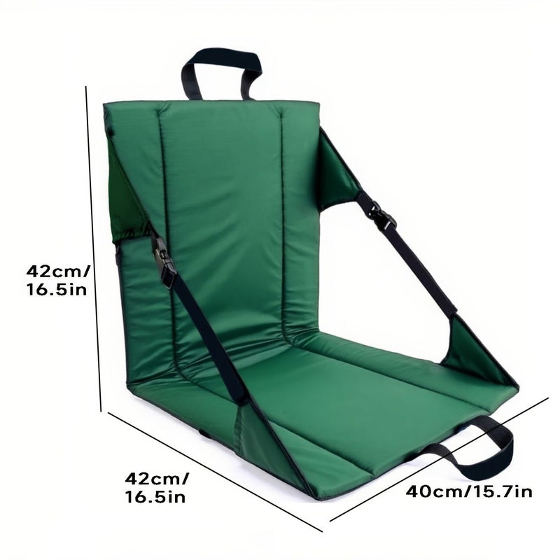 Fern Green Portable Folding Stadium Seat Cushion With Oxford Cloth For Camping Outdoor - Image 2
