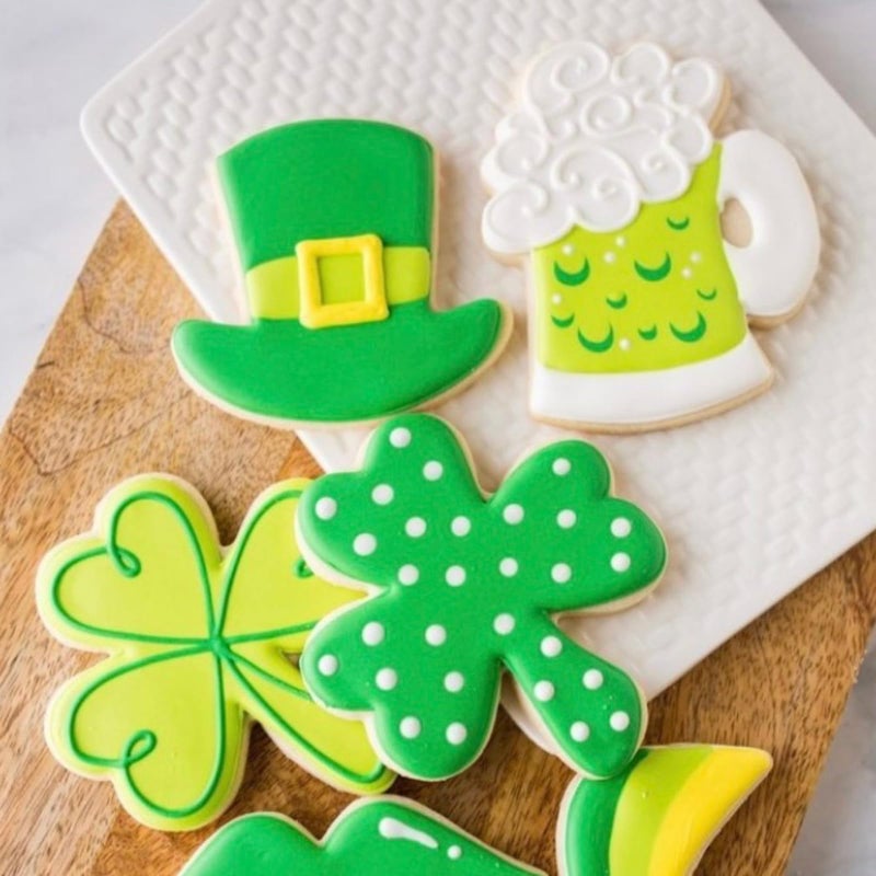 JOB JOL JOB JOL Shamrock Cookie Cutters 4 PCS  3''  3.5''  4''  with Rainbow  Beer Mug  Top Hat  for Irish St.Patrick's Day  - Image 4