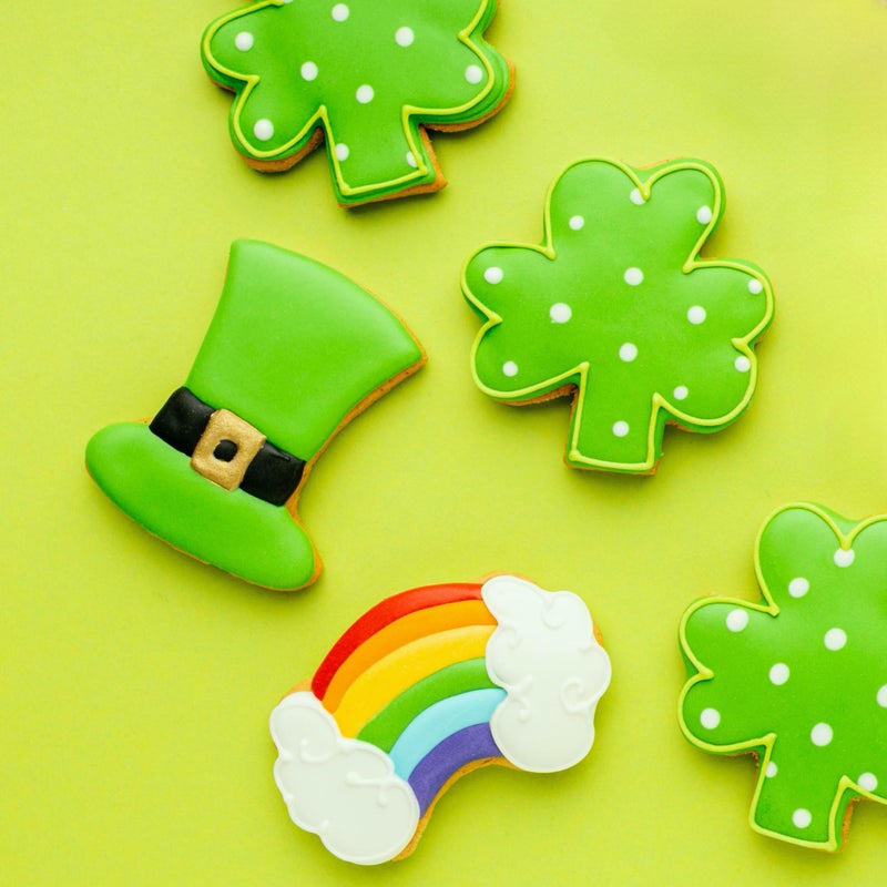 JOB JOL JOB JOL Shamrock Cookie Cutters 4 PCS  3''  3.5''  4''  with Rainbow  Beer Mug  Top Hat  for Irish St.Patrick's Day  - Image 5