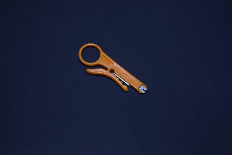 Professional UTP Cable Stripping Knife, Brown, Network Wire Stripping Tool