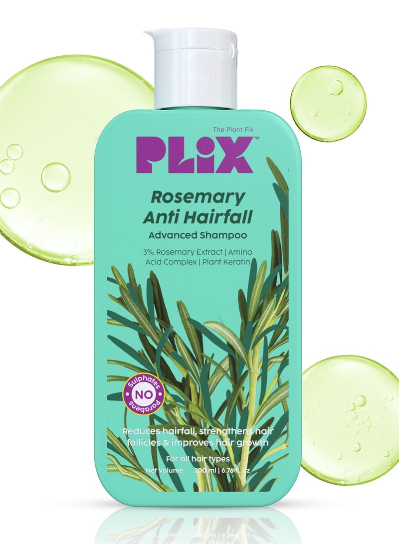 PLIX THE PLANT FIX Rosemary Shampoo with Advanced Anti Hair Fall Formula, Promotes Hair Growth for Men, Women Sulphate And Paraben Free, 200ml - Image 1