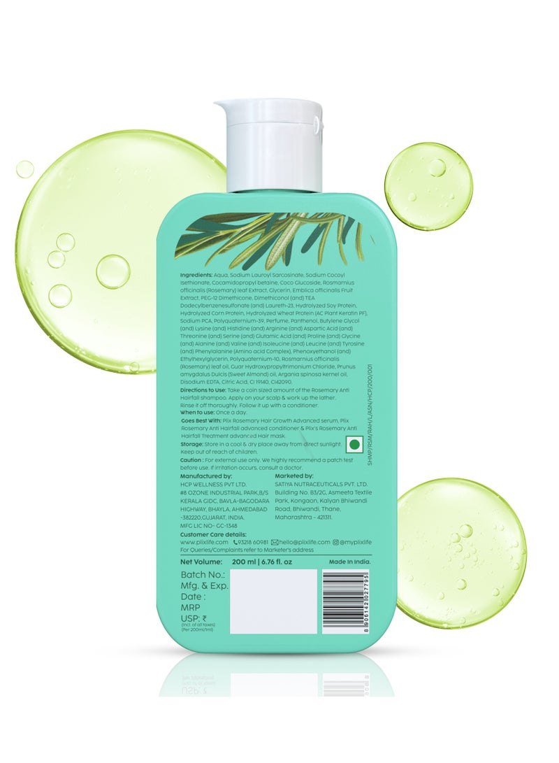 PLIX THE PLANT FIX Rosemary Shampoo with Advanced Anti Hair Fall Formula, Promotes Hair Growth for Men, Women Sulphate And Paraben Free, 200ml - Image 2