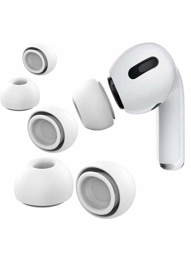 Earbudz أغطية بديلة لسماعات Airpod Pro لأجهزة Apple Airpods 3 - صغيرة ومتوسطة وكبيرة (بيضاء) - Image 1