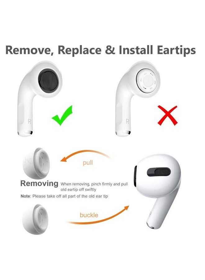 Earbudz أغطية بديلة لسماعات Airpod Pro لأجهزة Apple Airpods 3 - صغيرة ومتوسطة وكبيرة (بيضاء) - Image 4