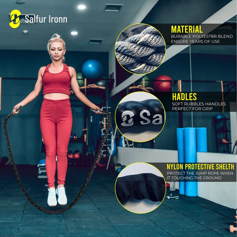 Weighted Jump Rope Heavy Jump Rope Weight Jumprope to Improve Muscle Strength and Endurance Durable Jumping Rope Modern Fitness Jump Ropes for Home Gym Workout - Image 5