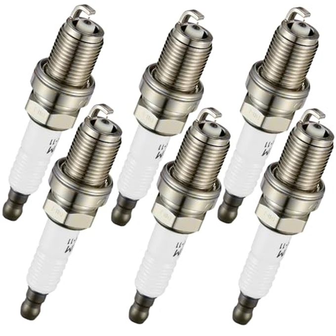 BDFHYK Set of 6 Iridium Spark Plug Compatible with Integra Odyssey Accord Elantra Santa Fe Rio,1.5L 1.6L 2.0L 2.2L 3.0L 3.5L 4.5L L4 V6 V8,Replacement for 4503 PK16TT 000018KJ13 0031595403 0031598103 - Image 1