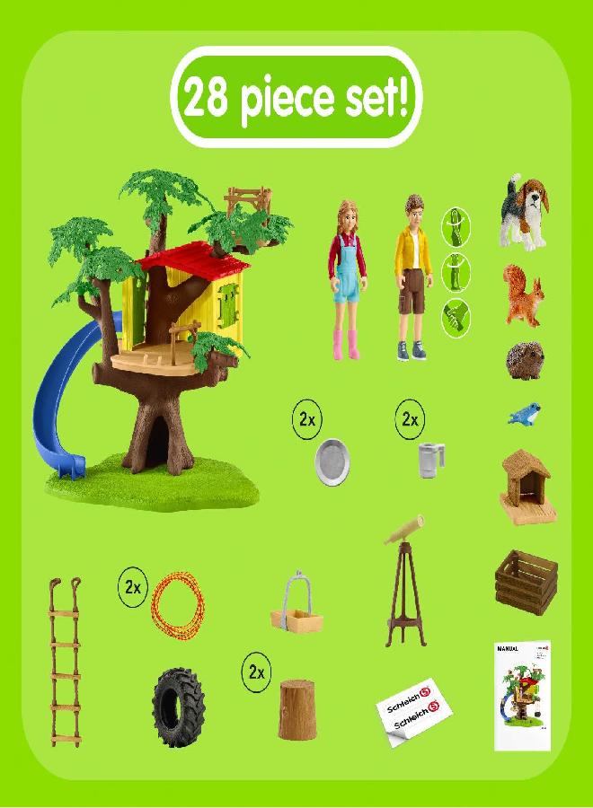 Schleich Schleich Farm World Adventure Tree House 28-piece Playset for Kids Ages 3-8, 5.91x6.3x7.09inch - Image 3