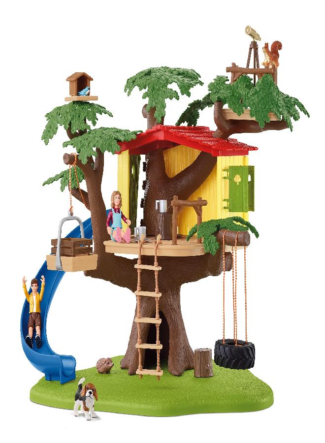 Schleich Schleich Farm World Adventure Tree House 28-piece Playset for Kids Ages 3-8, 5.91x6.3x7.09inch - Image 1