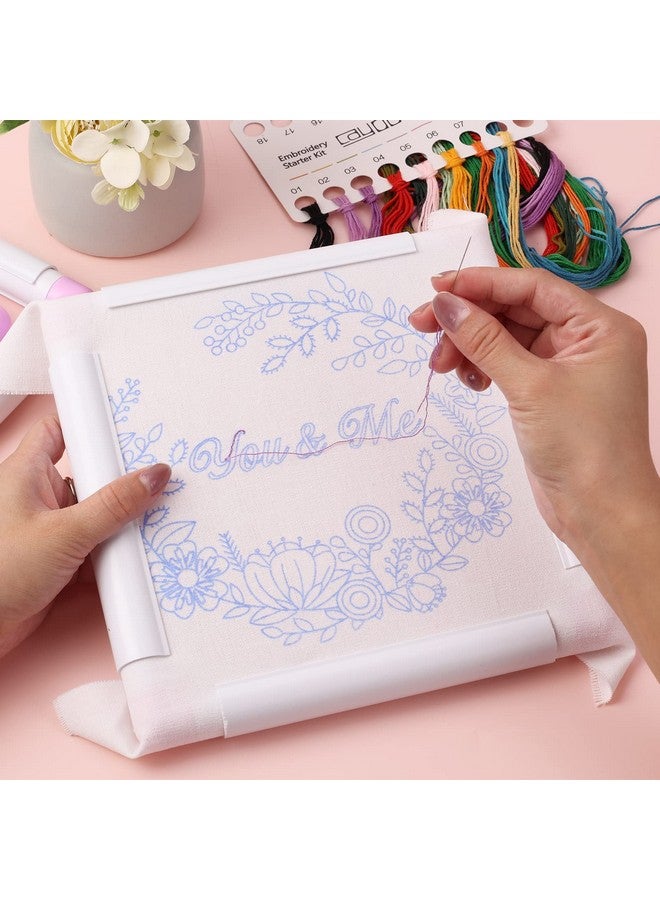 بليلي 3 قطع من أطواق التطريز المربعة البلاستيكية ذات الغرز المتقاطعة إطار مشبك بلاستيكي لإطارات التطريز والتطريز (6X6 بوصة، 8X8 بوصة، 11X11 بوصة)... - Image 5