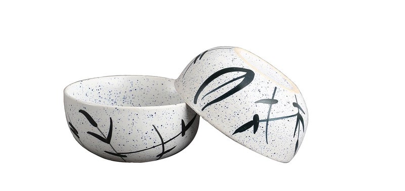 Caffeine طقم عشاء كلاسيكي من السيراميك اليدوي الأبيض من الكافيين (19 قطعة) - Image 2