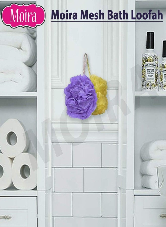 Moira Mesh Bath Loofah for Men and Women (Orange; Peach; Purple and Brown; 35 g) - Set of 4 - Image 4