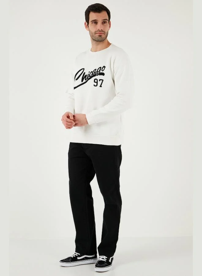 بوراتي سويت شيرت رجالي قطن مريح بياقة دائرية من بوراتي