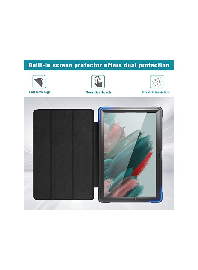 Procases Galaxy Tab A8 Case 10.5 Inch 2022, Tri-Fold Full-Body Stand Case With Built-In Screen Protector Shockproof Tpu Smart Cover For Galaxy Tab A8 Tablet (Sm-X200/X205/207) 2022 Release –Black - Image 3