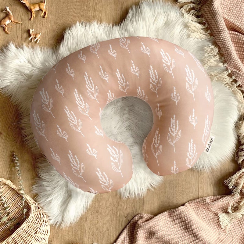 GRSSDER Nursing Pillow Cover Stretchy Minky Removable Nursing Covers for Breastfeeding Pillows, Ultra Soft Comfortable Slipcover for Girls, Pretty Fox Pattern - Image 3