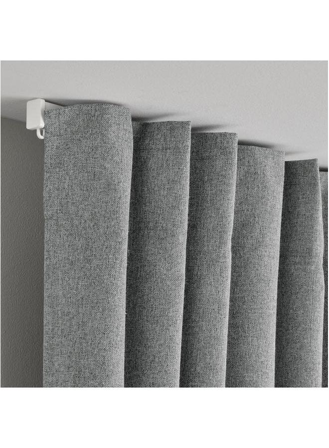 Block Out Curtains 1 Pair Grey 135X300 Cm