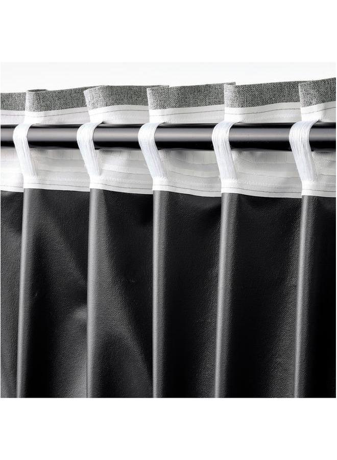 Block Out Curtains 1 Pair Grey 135X300 Cm