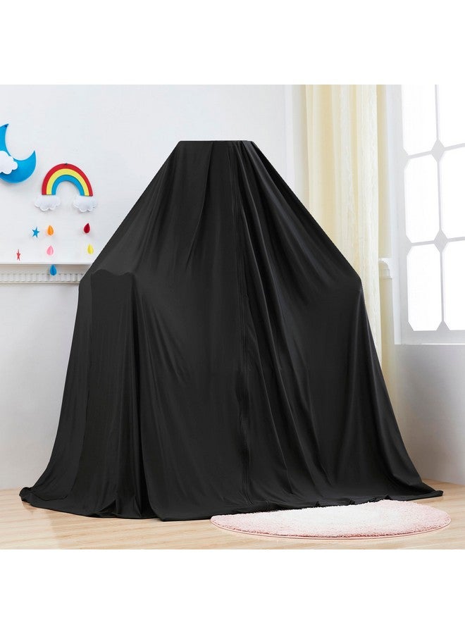 Mengersi Blackout Sleep Tent Crib Tent with Canopy Frame for Toddlers,Crib and Pack N Play Bed Blackout Cover Baby Sleep Tent,Travel Tent Canopy Portable Privacy Tent (Black) - Image 5