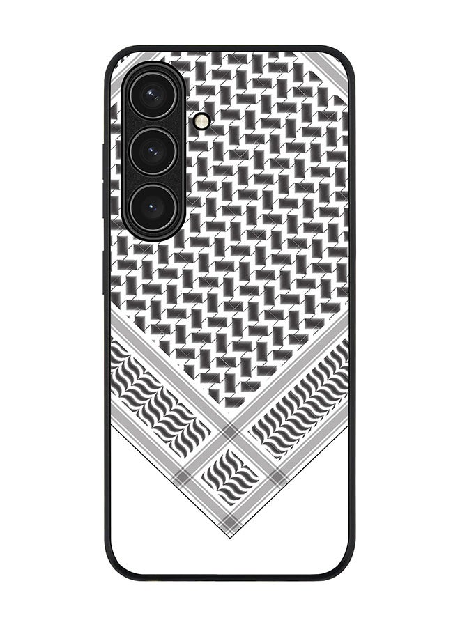 Stylizedd Rugged Black edge case for Samsung Galaxy S24 FE, Slim fit Soft Case Flexible Anti Drop TPU Gel Thin Cover -  Victory Shemag(Black) - Image 1
