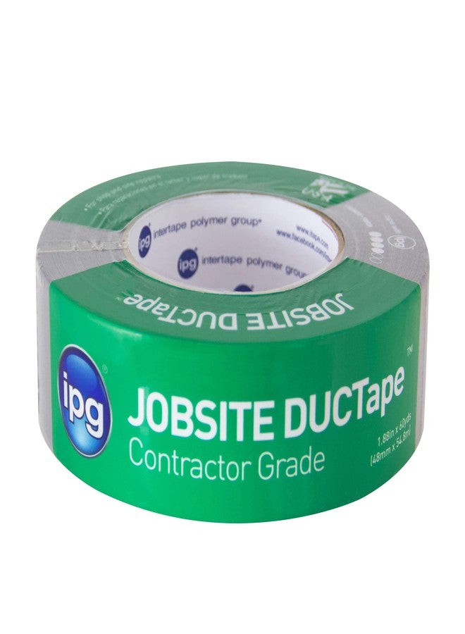 اي بس سي شريط لاصق IPG JobSite DUCTape، شريط لاصق من الدرجة الاحترافية، 1.88 بوصة × 60 ياردة، فضي (لفة واحدة) - Image 1