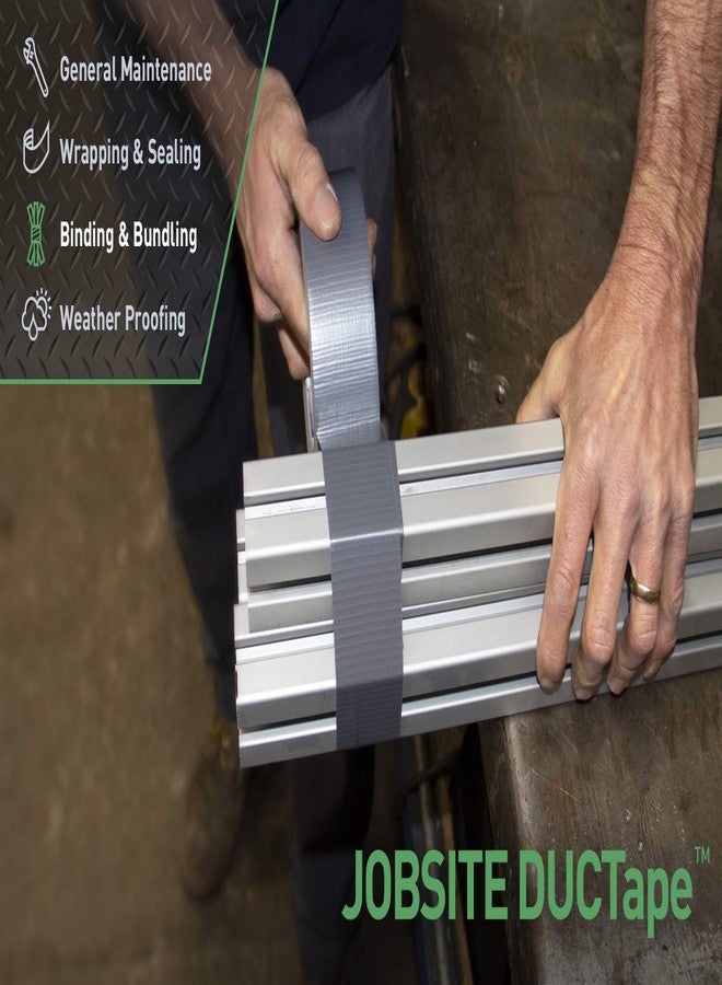 اي بس سي شريط لاصق IPG JobSite DUCTape، شريط لاصق من الدرجة الاحترافية، 1.88 بوصة × 60 ياردة، فضي (لفة واحدة) - Image 3