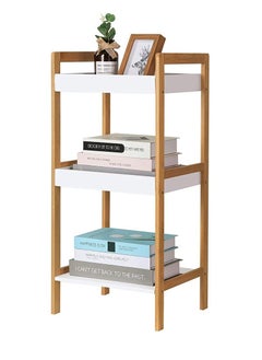 LINGWEI Bamboo Bathroom Stand Corner Shelf Multipurpose 3 Layer Bathroom Organizer Kitchen Storage Organizer Plant Stand Bamboo Bathroom Shelf Wooden Towel Holder  - Image 5