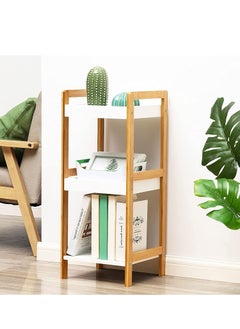 LINGWEI Bamboo Bathroom Stand Corner Shelf Multipurpose 3 Layer Bathroom Organizer Kitchen Storage Organizer Plant Stand Bamboo Bathroom Shelf Wooden Towel Holder  - Image 1