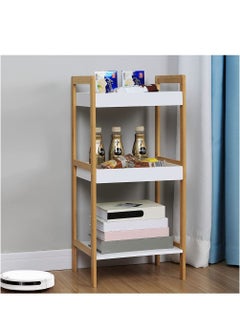 LINGWEI Bamboo Bathroom Stand Corner Shelf Multipurpose 3 Layer Bathroom Organizer Kitchen Storage Organizer Plant Stand Bamboo Bathroom Shelf Wooden Towel Holder  - Image 3