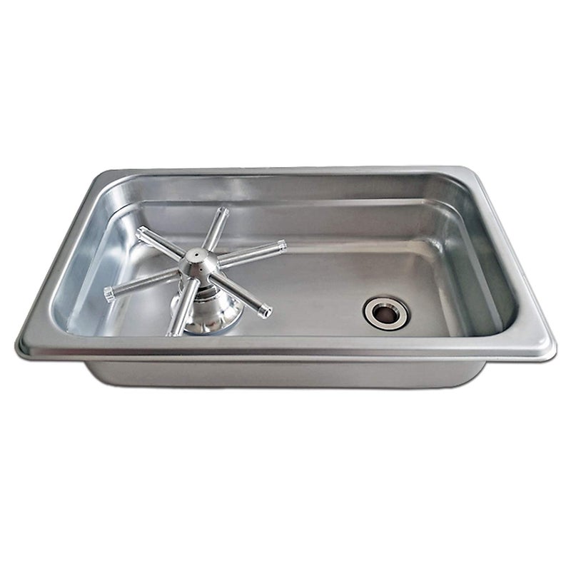 YBB YBB Pitcher Rinser Cup Washer Glass Cleaning Rinser with Side Sprays Drain and Drip Tray for Bar Coffee Shop 1046526 
