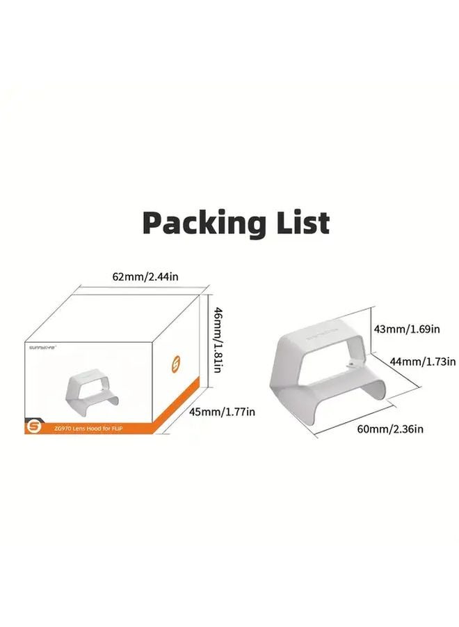 Black Lens Hood Sunshade Protective Cover for DJI Flip Drone Camera Guard - Image 3