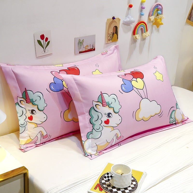 Pillowcase Pillowcase Single Pair Adult Student Children Dormitory Home Large Pillowcase Aloe Cotton - Image 1