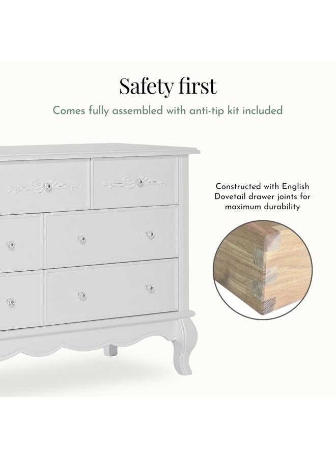 Evolur Aurora 7 Drawer Double Dresser, Frost - Image 5
