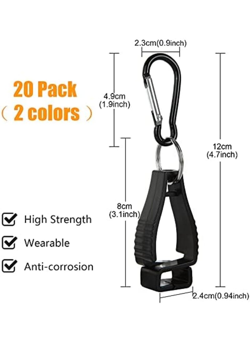 SYOSI 20 PCS Durable Glove Clips - Safety Gear Accessories for Work, Secure Glove Keeper with Belt Attachment, Ideal for Construction Workers and Job Safety - Image 2