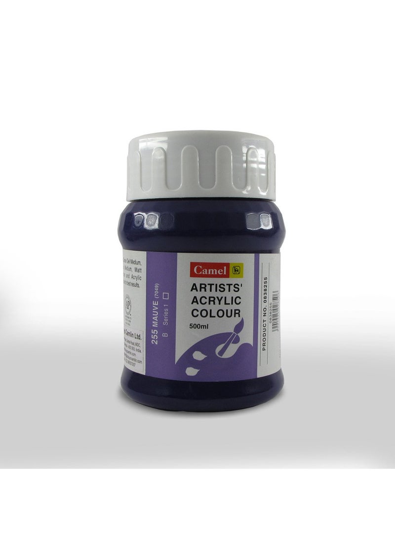 camel Camlin Kokuyo Artist Acrylic Colour 500 ml Series 1 Mauve 