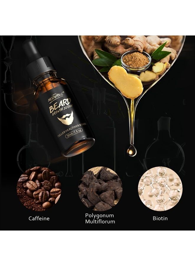 POP MODERN.C Beard Oil With For Men Beard Serum Full Longer Masculine Thick Male Beard Gift - Image 2