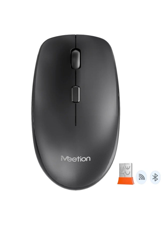 ميشين فأرة مكتبية لاسلكية صامتة BTM100 - رمادي فولاذي - Image 1