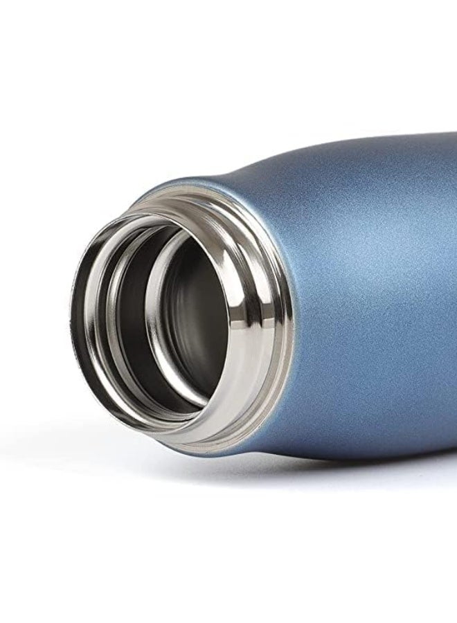 Vacuum insulated stainless steel double wall leak proof sports travel bottle 550ml - Blue - Image 3