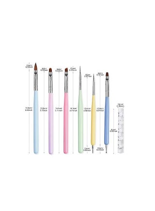 Gel Nail Brush 6Pcs Acrylic Nail Sculpting Brush for Salon at Home DIY Manicure with Tips Builder Brush Pen - view 3