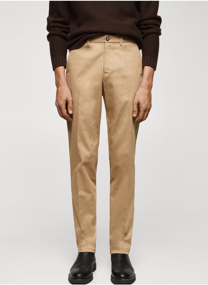 Mango Man Slim Fit Pleated Trousers  - Image 1