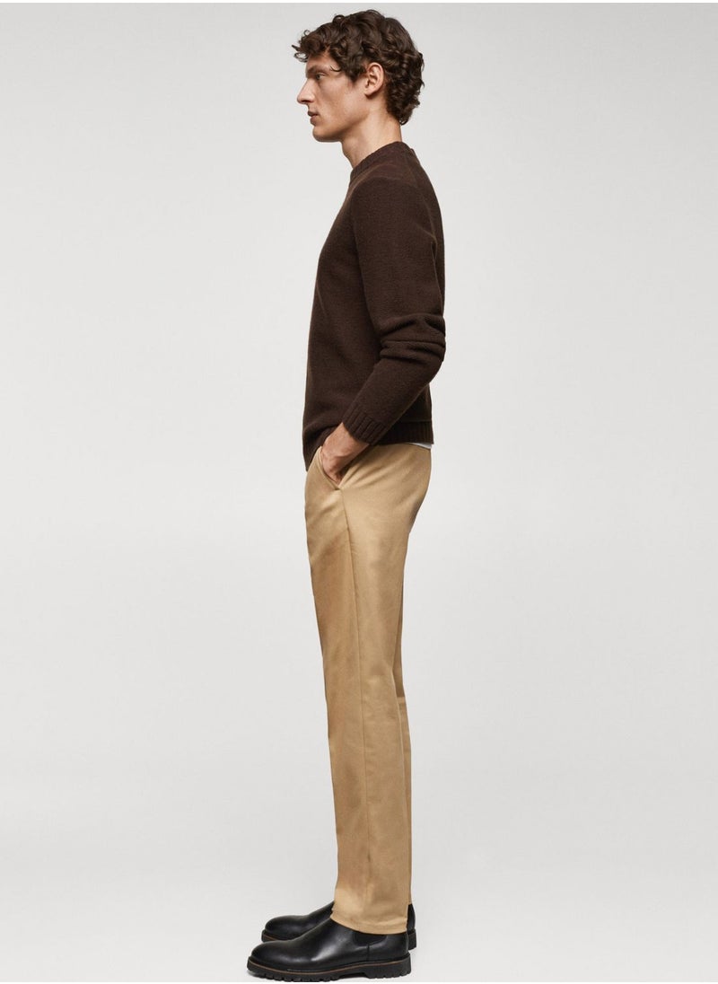 Mango Man Slim Fit Pleated Trousers  - Image 3