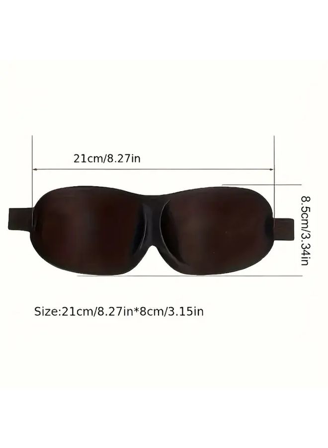 3D Contoured Blackout Eye Mask for Side Sleepers Soft Breathable Fabric Comfortable Fit for Home Travel Yoga Unisex - Image 3