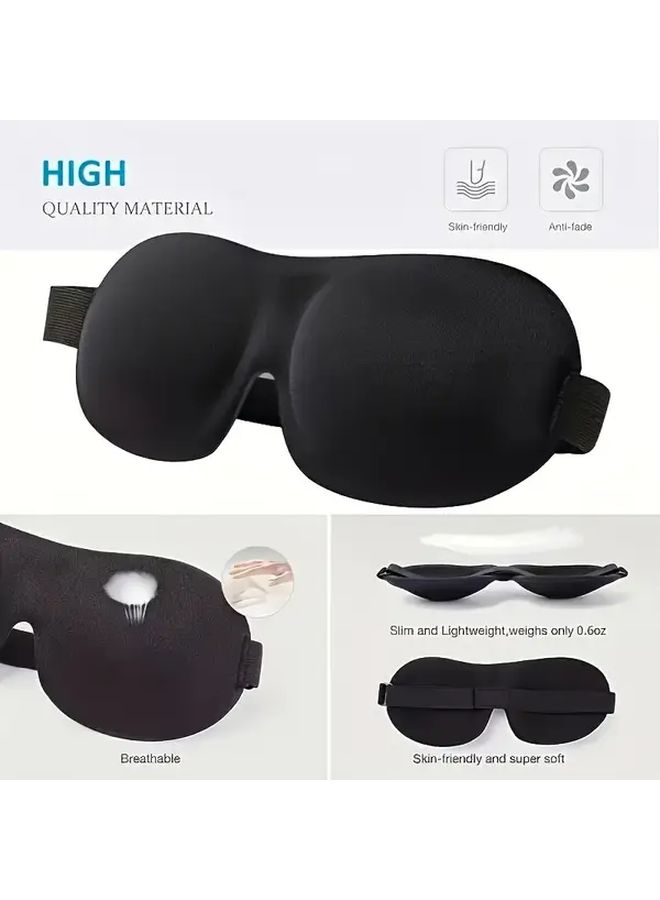3D Contoured Blackout Eye Mask for Side Sleepers Soft Breathable Fabric Comfortable Fit for Home Travel Yoga Unisex - Image 5